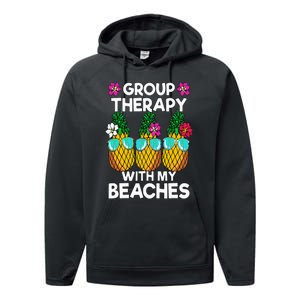 Group Therapy With My Beaches Pineapple Performance Fleece Hoodie