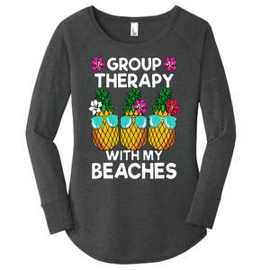 Group Therapy With My Beaches Pineapple Women's Perfect Tri Tunic Long Sleeve Shirt