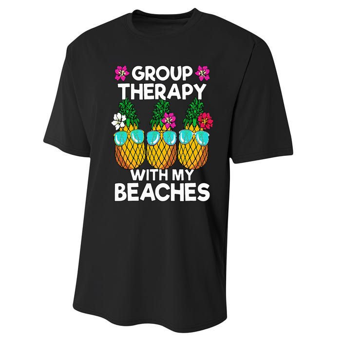 Group Therapy With My Beaches Pineapple Performance Sprint T-Shirt