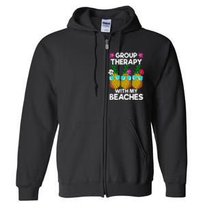 Group Therapy With My Beaches Pineapple Full Zip Hoodie