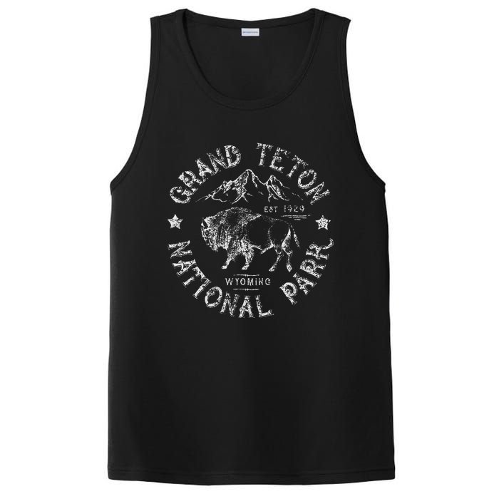 Grand Teton Wyoming Cowboy State Buffalo National Park PosiCharge Competitor Tank