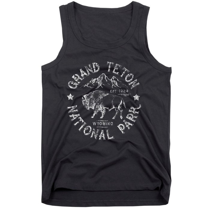 Grand Teton Wyoming Cowboy State Buffalo National Park Tank Top