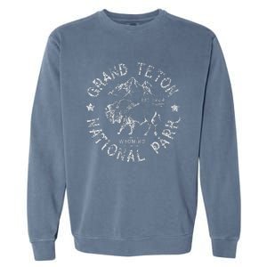 Grand Teton Wyoming Cowboy State Buffalo National Park Garment-Dyed Sweatshirt