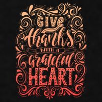 Give Thanks With A Grateful Heart Sign Ladies PosiCharge Tri-Blend Wicking Tank