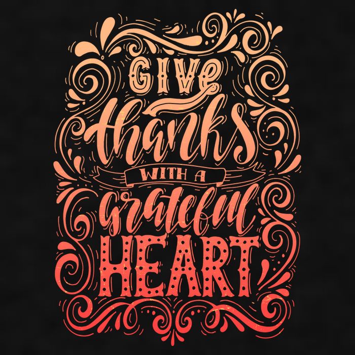 Give Thanks With A Grateful Heart Sign Ladies PosiCharge Tri-Blend Wicking Tank