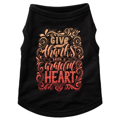 Give Thanks With A Grateful Heart Sign Doggie Tank