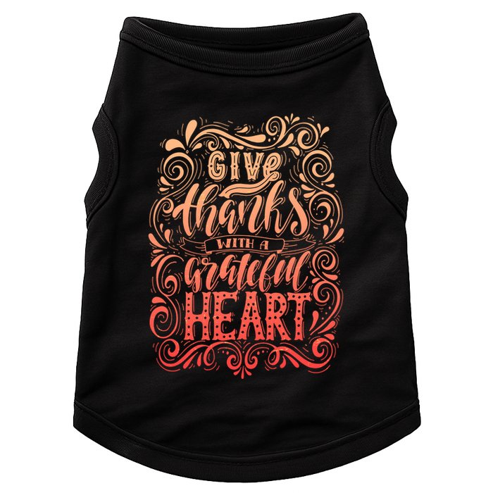 Give Thanks With A Grateful Heart Sign Doggie Tank