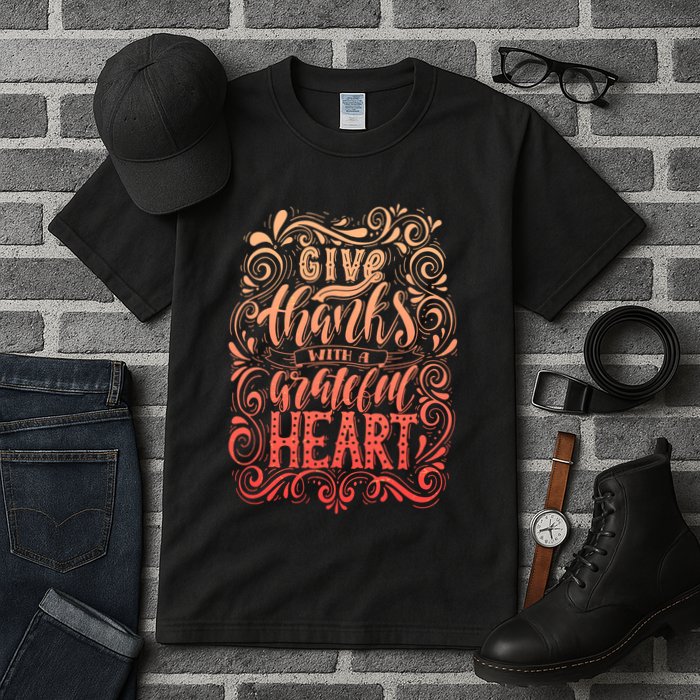 Give Thanks With A Grateful Heart Sign Tall T-Shirt