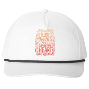 Give Thanks With A Grateful Heart Sign Snapback Five-Panel Rope Hat