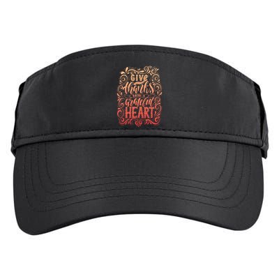 Give Thanks With A Grateful Heart Sign Adult Drive Performance Visor