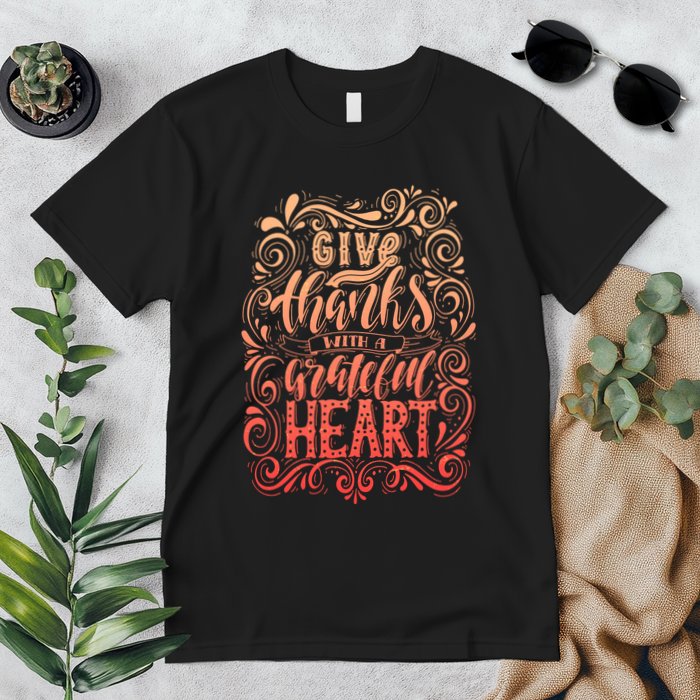 Give Thanks With A Grateful Heart Sign Premium T-Shirt