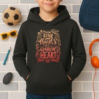 Give Thanks With A Grateful Heart Sign Kids Hoodie