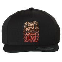 Give Thanks With A Grateful Heart Sign Wool Snapback Cap