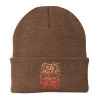 Give Thanks With A Grateful Heart Sign Knit Cap Winter Beanie