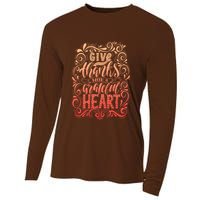 Give Thanks With A Grateful Heart Sign Cooling Performance Long Sleeve Crew