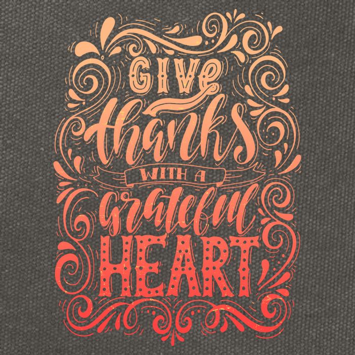 Give Thanks With A Grateful Heart Sign Cotton Canvas Backpack