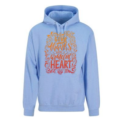 Give Thanks With A Grateful Heart Sign Unisex Surf Hoodie