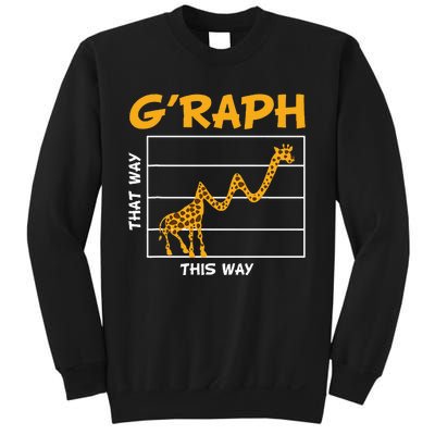 GRaph This Way That Way Wildlife Funny Math Teacher Giraffe Sweatshirt