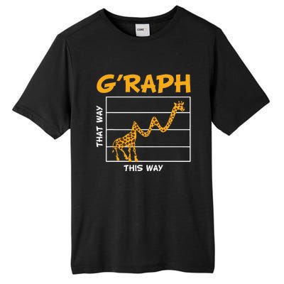 GRaph This Way That Way Wildlife Funny Math Teacher Giraffe Tall Fusion ChromaSoft Performance T-Shirt