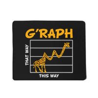 GRaph This Way That Way Wildlife Funny Math Teacher Giraffe Mousepad