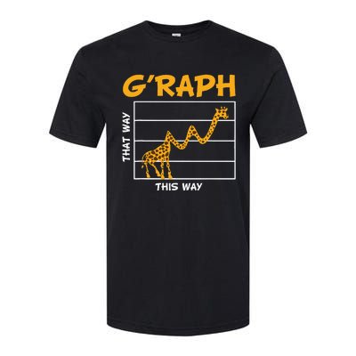 GRaph This Way That Way Wildlife Funny Math Teacher Giraffe Softstyle CVC T-Shirt