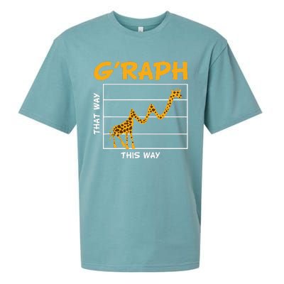 GRaph This Way That Way Wildlife Funny Math Teacher Giraffe Sueded Cloud Jersey T-Shirt