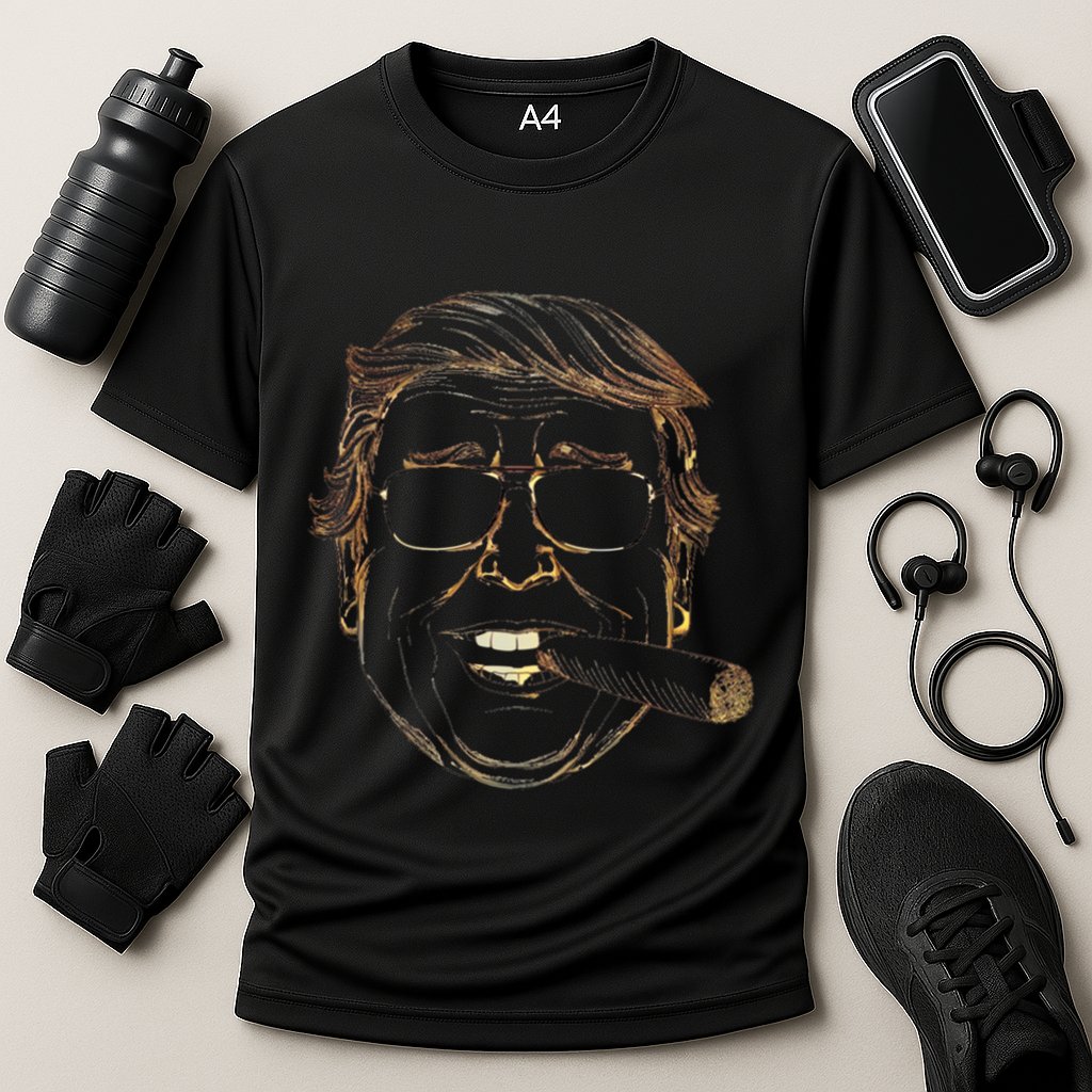 Gold Trump With Cigar And Sunglasses Gift Cooling Performance Crew T-Shirt