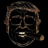 Gold Trump With Cigar And Sunglasses Gift Drawstring Bag