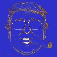 Gold Trump With Cigar And Sunglasses Gift Premium T-Shirt