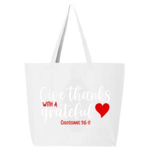 Give Thanks With A Grateful Heart Meaningful Gift 25L Jumbo Tote