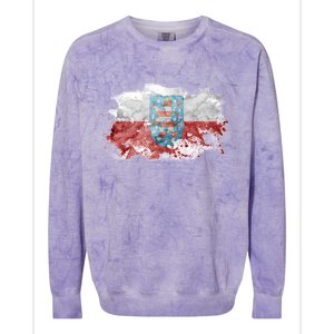 Geremany Thuringia Watercolor Painted State Flag Colorblast Crewneck Sweatshirt