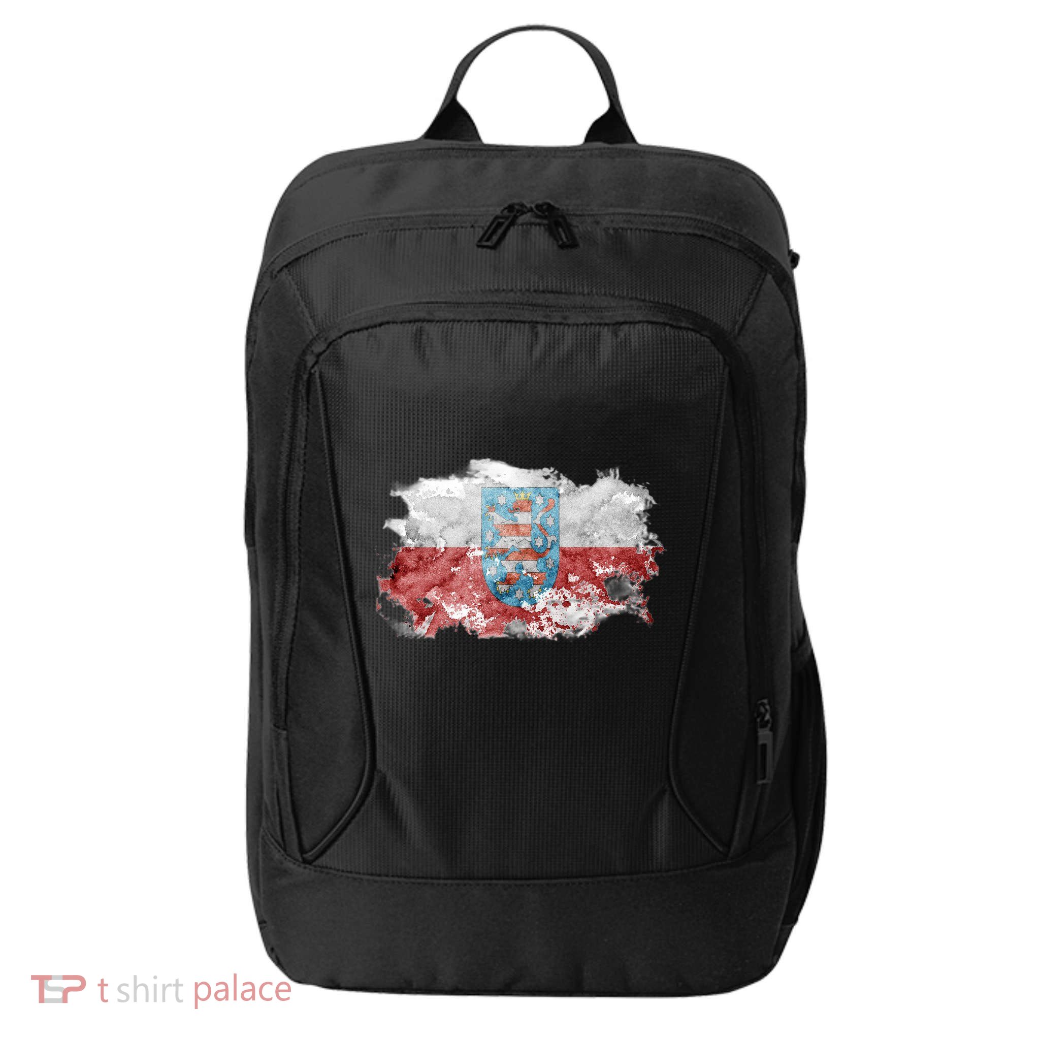 Geremany Thuringia Watercolor Painted State Flag City Backpack