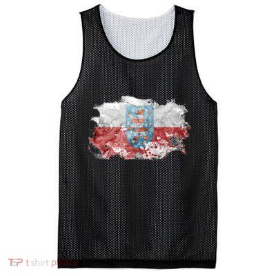 Geremany Thuringia Watercolor Painted State Flag Mesh Reversible Basketball Jersey Tank