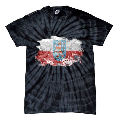Geremany Thuringia Watercolor Painted State Flag Tie-Dye T-Shirt