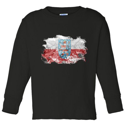 Geremany Thuringia Watercolor Painted State Flag Toddler Long Sleeve Shirt