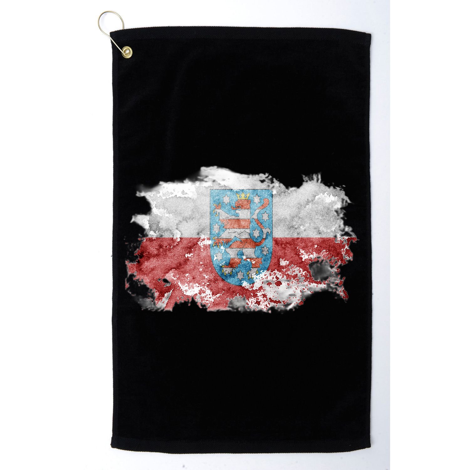 Geremany Thuringia Watercolor Painted State Flag Golf Towel