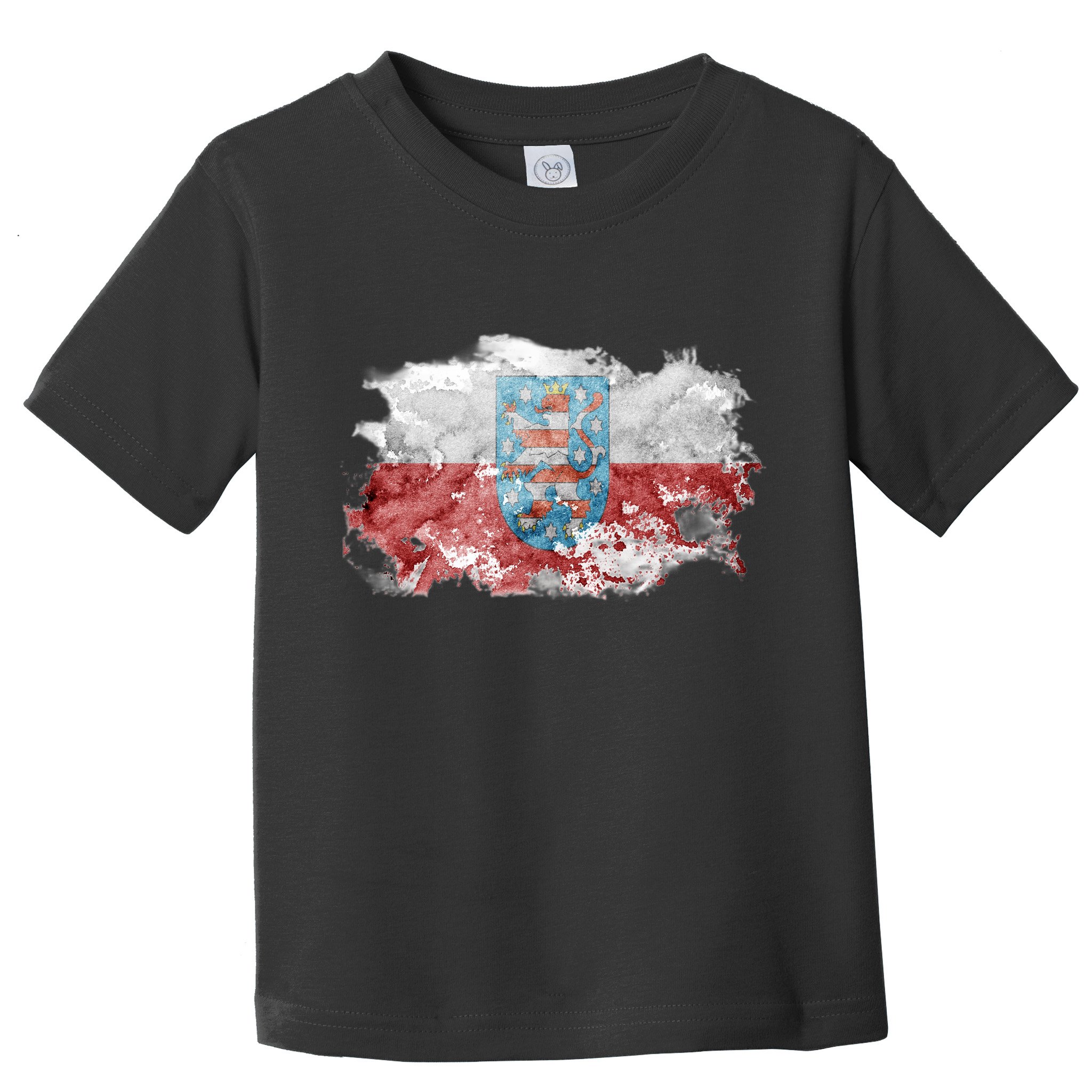 Geremany Thuringia Watercolor Painted State Flag Toddler T-Shirt