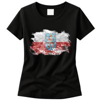 Geremany Thuringia Watercolor Painted State Flag Womens T-Shirt