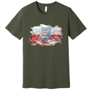 Geremany Thuringia Watercolor Painted State Flag Premium T-Shirt