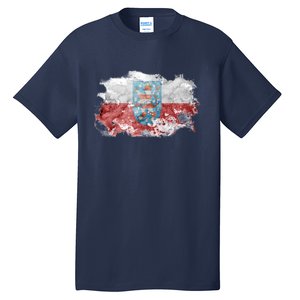 Geremany Thuringia Watercolor Painted State Flag Tall T-Shirt