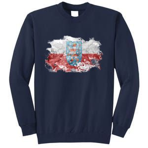 Geremany Thuringia Watercolor Painted State Flag Tall Sweatshirt