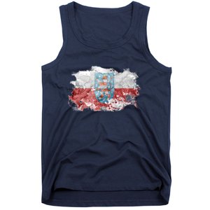 Geremany Thuringia Watercolor Painted State Flag Tank Top