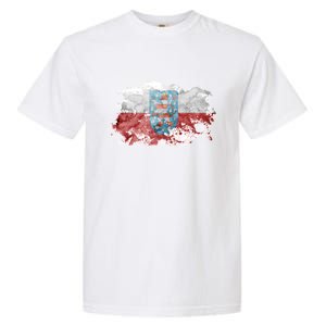 Geremany Thuringia Watercolor Painted State Flag Garment-Dyed Heavyweight T-Shirt