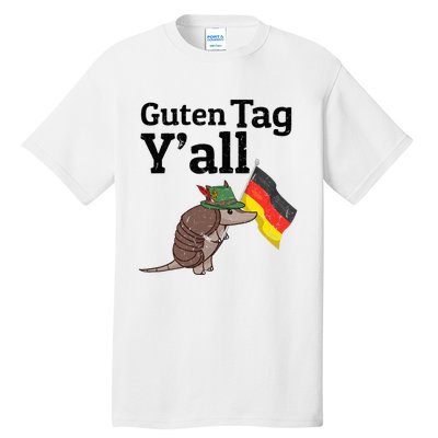 Guten Tag Yall Texas Armadillo German Flag Hat Tall T-Shirt