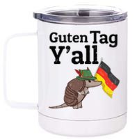 Guten Tag Yall Texas Armadillo German Flag Hat 12 oz Stainless Steel Tumbler Cup