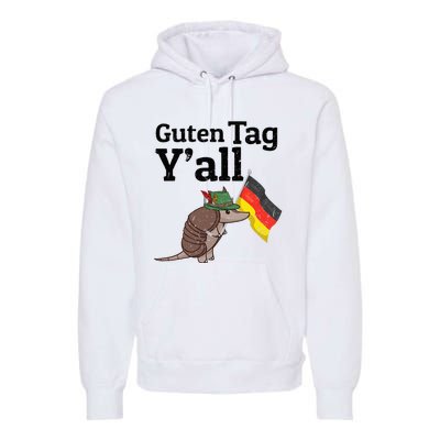 Guten Tag Yall Texas Armadillo German Flag Hat Premium Hoodie