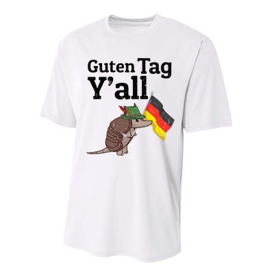 Guten Tag Yall Texas Armadillo German Flag Hat Performance Sprint T-Shirt