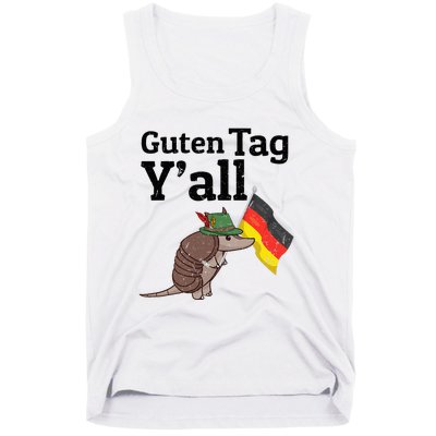 Guten Tag Yall Texas Armadillo German Flag Hat Tank Top