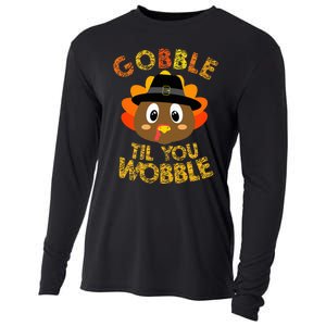 Gobble Til You Wobble Baby Thanksgiving Cooling Performance Long Sleeve Crew