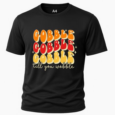 Gobble Till You Wobble Thanksgiving Retro Performance Shirt